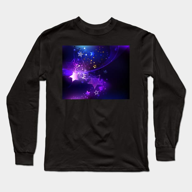 Violet Star Long Sleeve T-Shirt by Blackmoon9